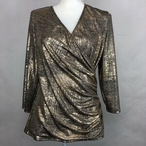 𝅺db Established 1962 Metallic Blouse L